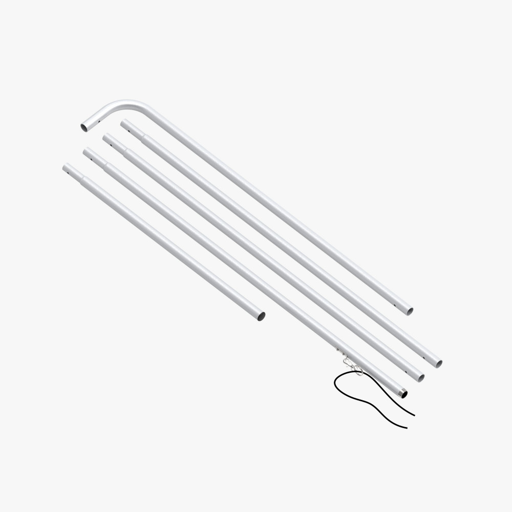Rectangle flag replacement pole set