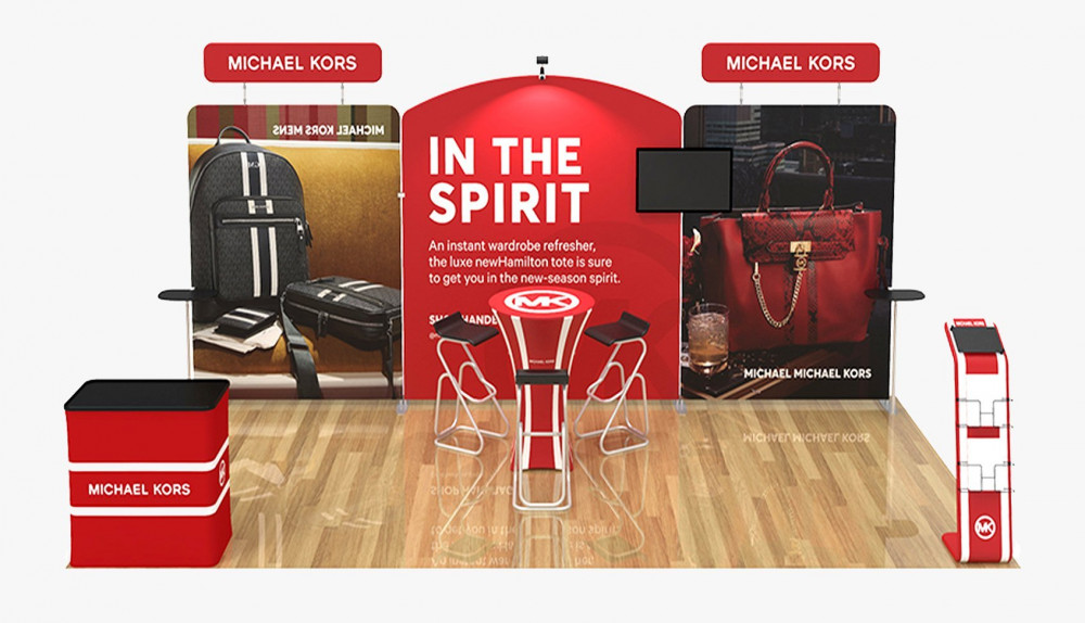 10 by 20 foot trade-show booth package shown as a complete exhibit