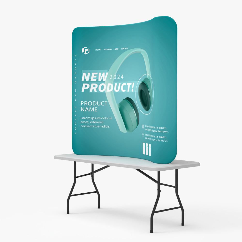 Curved Tension Fabric Display product view