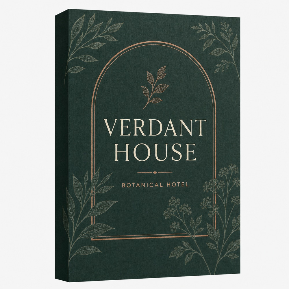 Verdant House boutique hotel artwork on an isolated 1.5-inch Canvas Wrap